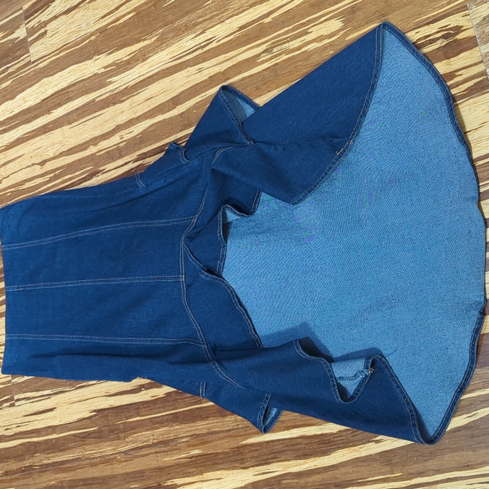 Andrea mermaid high low long jean skirt